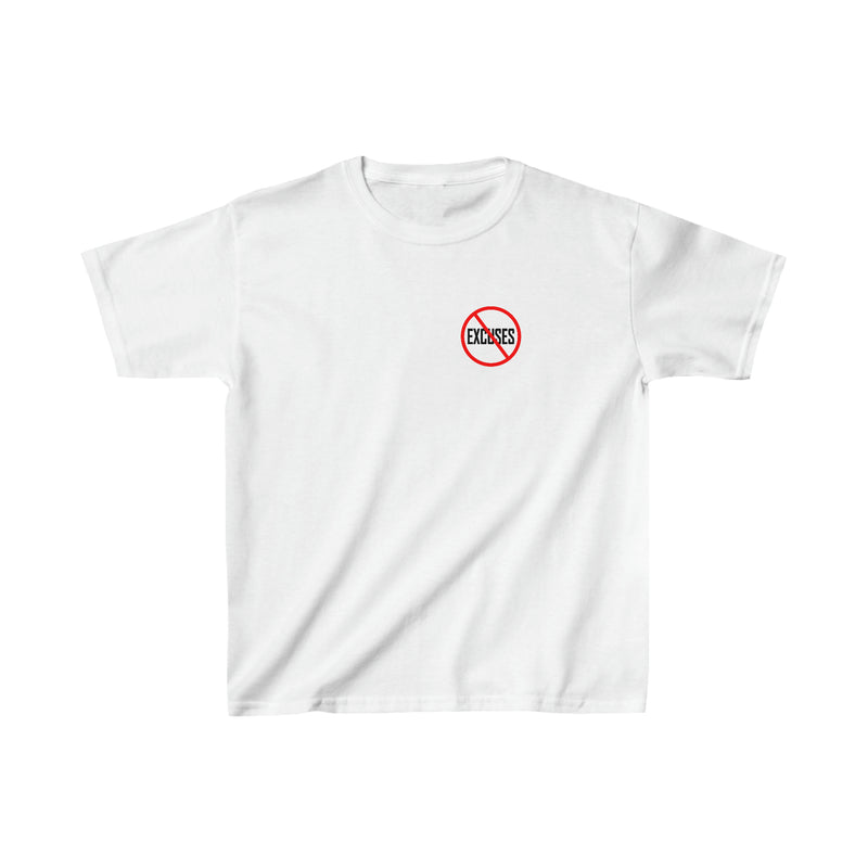 No Excuses Front Only Logo kids size t-shirt